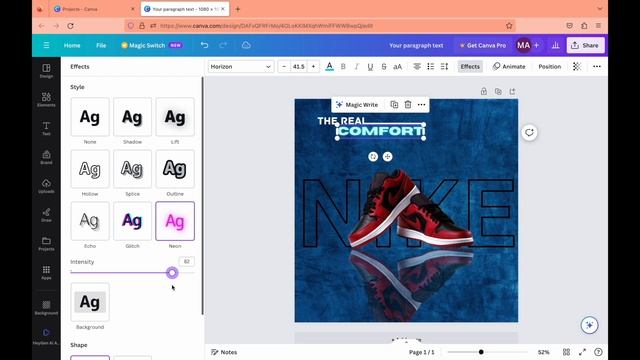 Create A Nike Shoes Post || Using Canva || Graphics Design || FREE ||