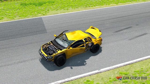 Surviving Spinning Death Trap - BeamNG Drive | Cars vs Spinning Roller #1 смотреть онлайн
