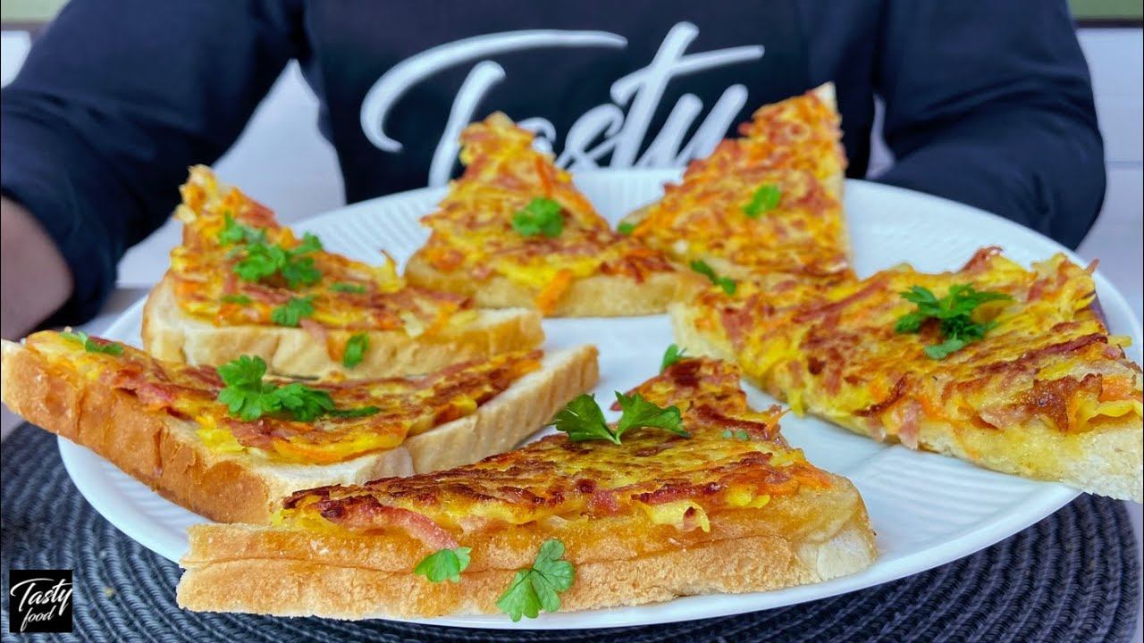 Вкуснейшие Горячие Бутерброды на Сковородке! Хрустящие и Очень Быстрые! смотреть онлайн