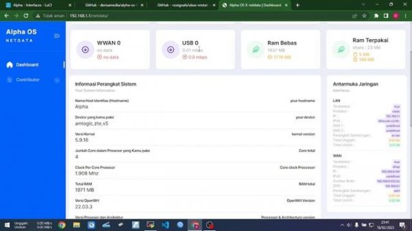 Update Alpha OS x NETDATA. OpenWrt Realtime Monitoring - Support Zerotier,cloudflared and add vnsta