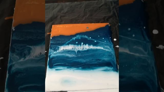 Рисуем море шерстянной нитью Акриловая заливка. Такого еще не было! смотреть онлайн