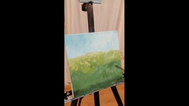 Oil painting/Daisies/Oil/Drawing summer with grandma/ Масло/Ромашки/Рисуем лето с бабушкой/Шаг 100 смотреть онлайн