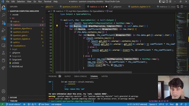 Simulating Quantum Computing in Rust -- Part 12 -- Using Sparse Matrix Algorithms to Optimize! смотреть онлайн