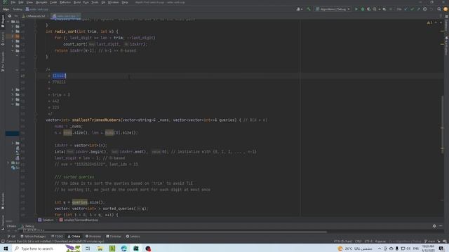 Radix Sort Implementation with C++ [ARABIC] | Query Kth Smallest Trimmed Number (leetcode problem) смотреть онлайн