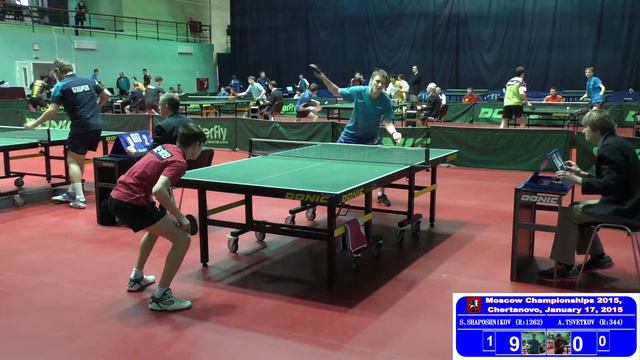 Stepan SHAPOSHNIKOV - Andrey TSVETKOV Настольный теннис, Table Tennis смотреть онлайн