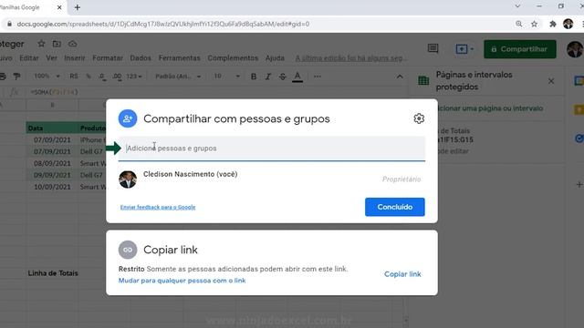 Como PROTEGER CÉLULAS no PLANILHAS GOOGLE (Bloquear Intervalos no Google Sheets) - Passo a Passo смотреть онлайн
