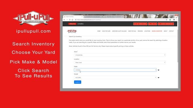 Search Inventory Online iPull-uPull Auto Parts смотреть онлайн