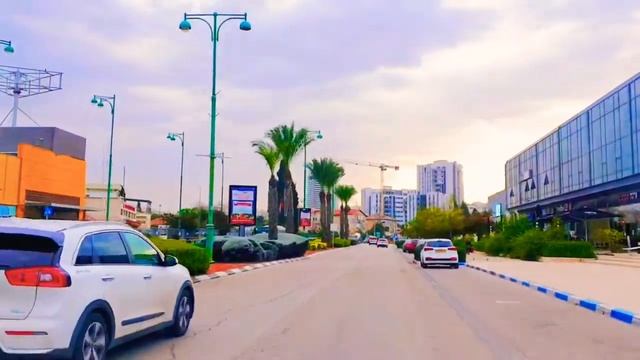 Израиль.Едим в город Хадера.Чуть не произошла по дороге авария.Праздник Ханука в Израиле. смотреть онлайн