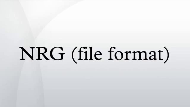 NRG (file format) смотреть онлайн