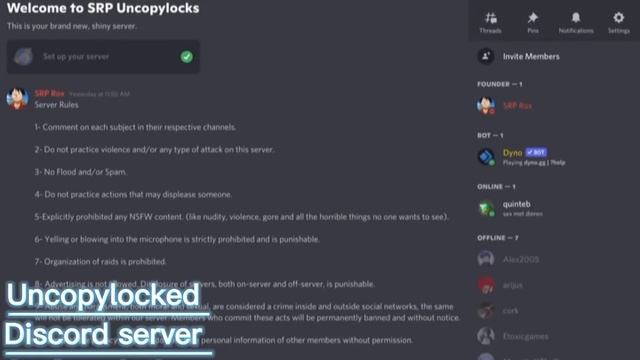 Uncopylocked ROBLOX discord server смотреть онлайн