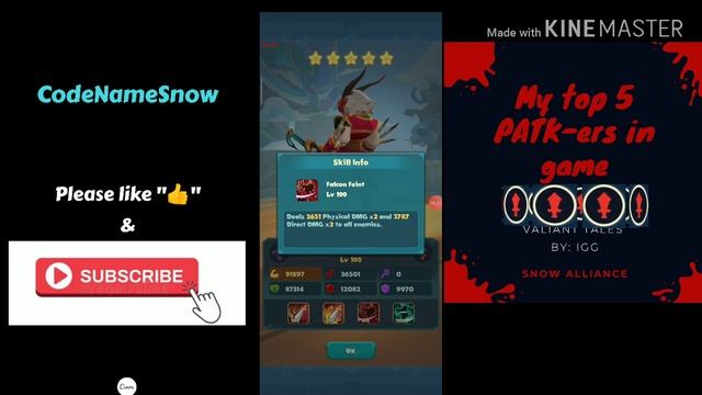 Valiant Tales: My top 5 PATK-er in game. смотреть онлайн