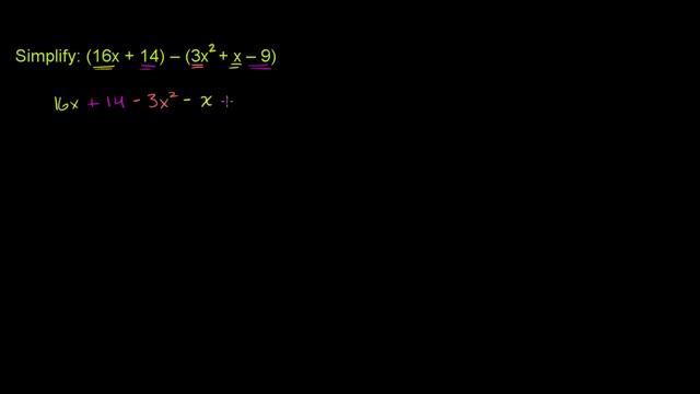 Adding and subtracting polynomials | Algebra Basics | Khan Academy смотреть онлайн