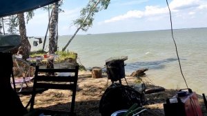Отдых с палатками на Обском море в Караканском бору День 3