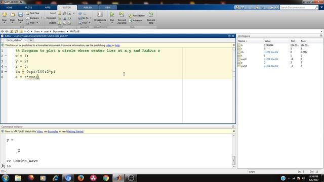 How to plot Circle in Matlab смотреть онлайн