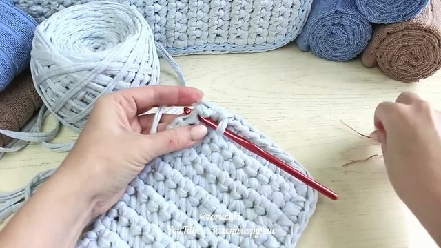 Корзина из трикотажной пряжи для хранения полотенец / Распаковка ТДекор смотреть онлайн