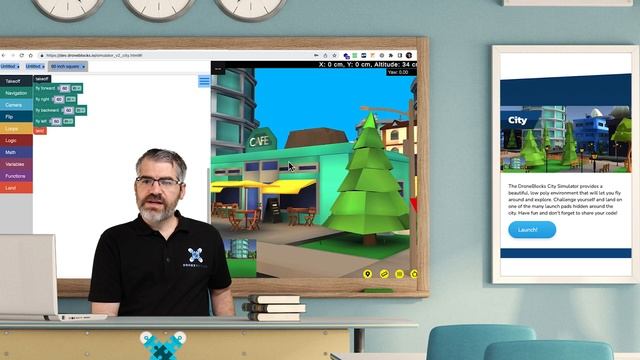 The DroneBlocks Simulator for Tello Drone Coding смотреть онлайн
