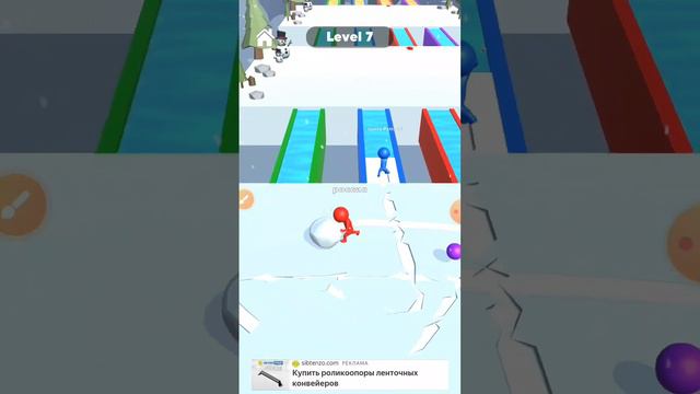 Обзор на игру, где нужно катать снег и обгонять других смотреть онлайн