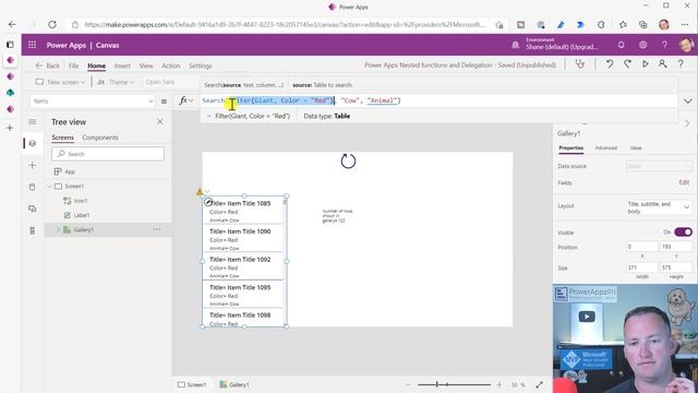 PowerApps Nested Data Functions and Delegation смотреть онлайн