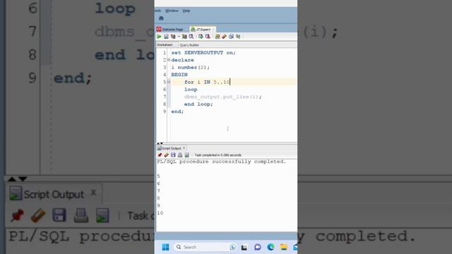How to use "FOR LOOP" IN PLSQL смотреть онлайн