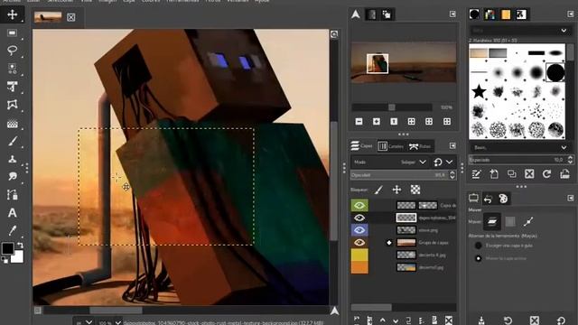 Gimp And Blender Speed Art-Minecraft Apocalyptic