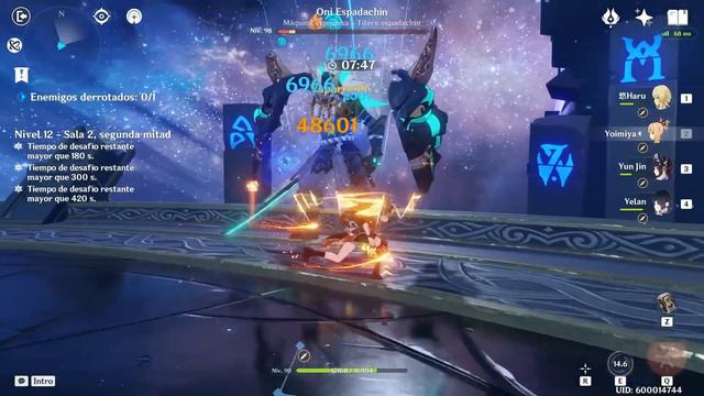 Beating Abyss 12 with Lisa but without healer cause dodging is fun: full 9 stars【原神】【Genshin Impact смотреть онлайн