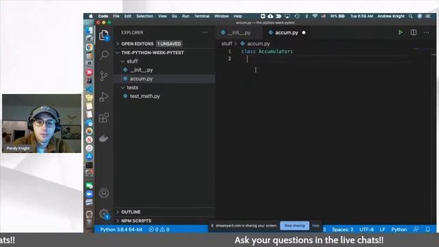 A Live Intro to pytest | Andrew Knight | The Python Week | Day - 5 смотреть онлайн