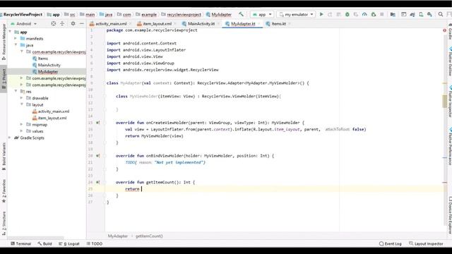 How to make recyclerview in android | Android Studio | recyclerview in android studio kotlin смотреть онлайн