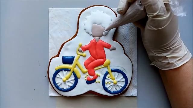 МК имбирный пряник. Роспись пряника. смотреть онлайн