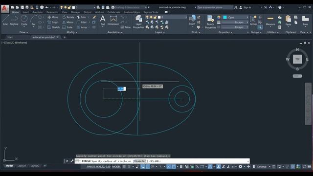 AUTOCAD (2D) TUTORIAL IN HINDI EX-19 смотреть онлайн