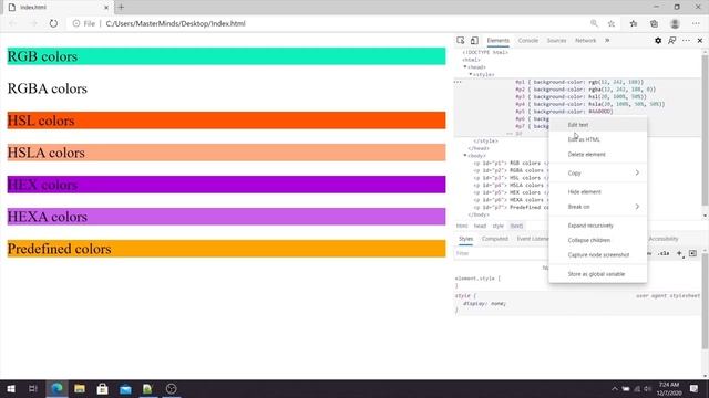 CSS for beginners 19: RGB, HSL, HEX, Predefined colors | SIMPLE EXAMPLES смотреть онлайн