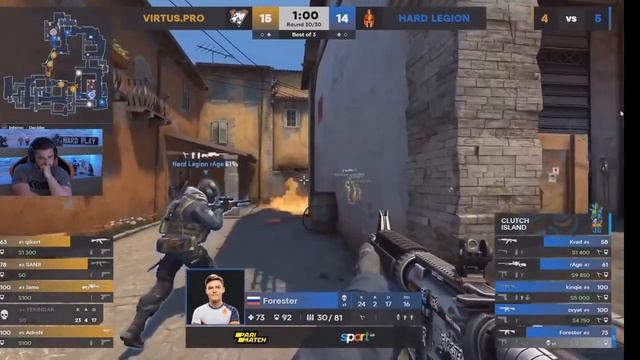 HARDPLAY СГОРЕЛ В КОНЦЕ ИГРЫ HARD LEGION VS VIRTUS PRO / МИНУС НАУШНИКИ