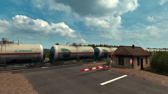 [ETS2]Тепловоз 2ТЭ116-1710, тестирование длинного состава смотреть онлайн