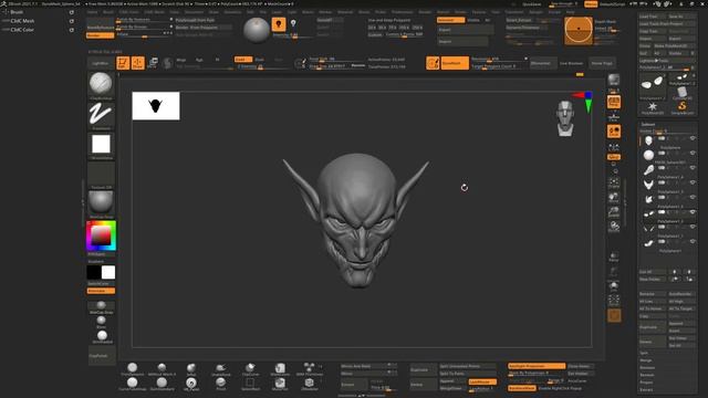 Zbrush Sketch realtime Eren Attack Titan- Founding Titan смотреть онлайн