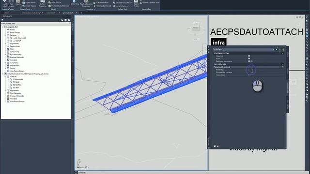 Autodesk Civil3D add data to surface. Export to IFC and share in Infrakit with custom data смотреть онлайн