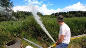 3. Чистка и углубление берега. Эжектор из канализационной трубы 2