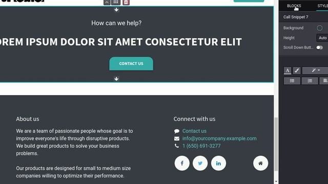Call To Action Snippets Odoo смотреть онлайн