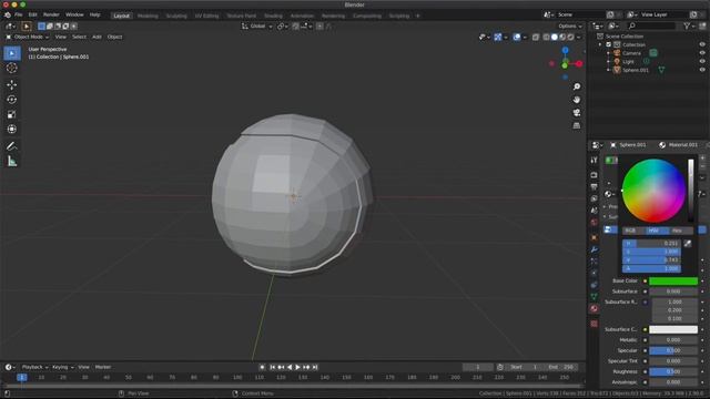 Теннисный мяч менее чем за 2 минуты (Blender) 2.90.0 смотреть онлайн
