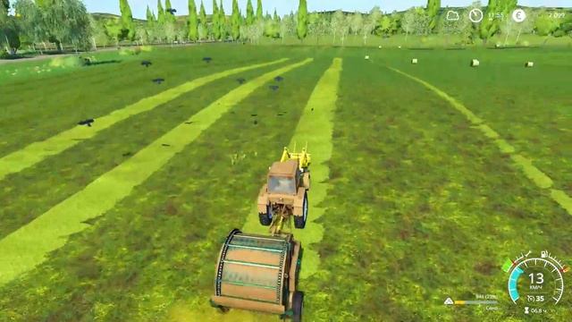 Farming Simulator 2019. Варваровка. Уборка зерновых; тюки сена. #25 смотреть онлайн
