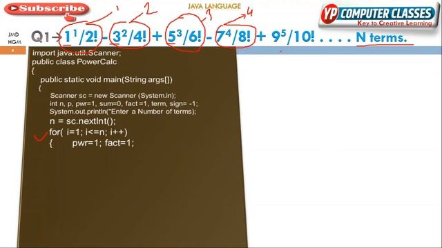 Java Series Program using 'For' loop | Nested for Loops | factorial | sum of Series Program in java смотреть онлайн