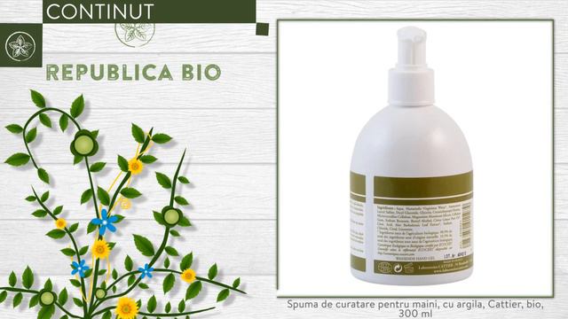 Spuma de curatare pentru maini, cu argila, Cattier, bio, 300 ml смотреть онлайн