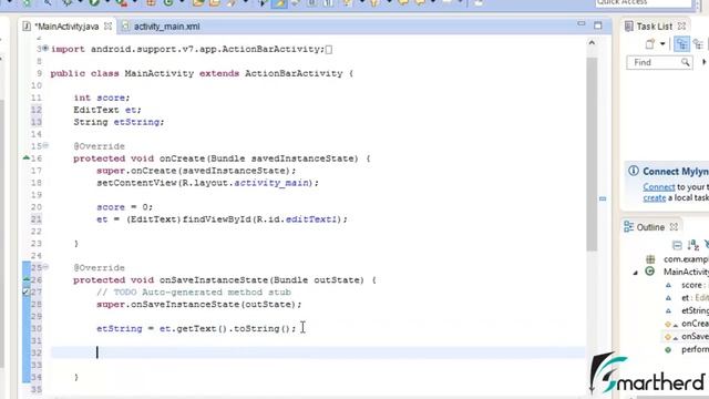 #33 Android Tutorial : Screen Orientation Part - 4 onSaveInstanceState() , onRestoreInstanceState() смотреть онлайн