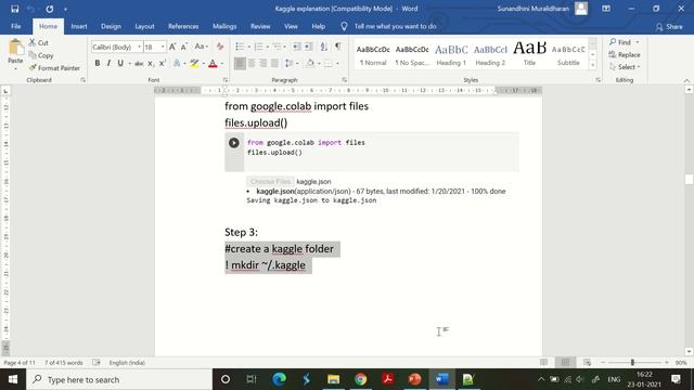 How To Import (use) Kaggle Datasets In Google Colab?