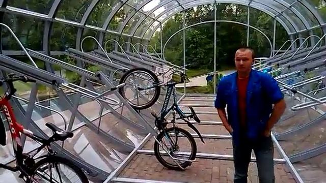 Уникальная крытая велопарковка Nobius3000 смотреть онлайн