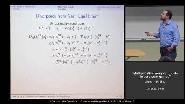 EC'18: Multiplicative Weights Update in Zero-Sum Games смотреть онлайн