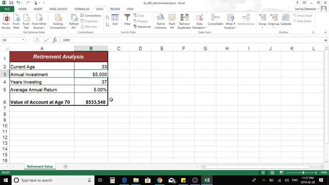 Goal Seek - Retirement Analysis смотреть онлайн