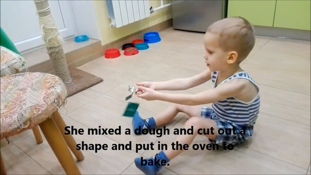 Ребенок второго года обучения рассказывает сказку The gingerbread man на английском языке смотреть онлайн