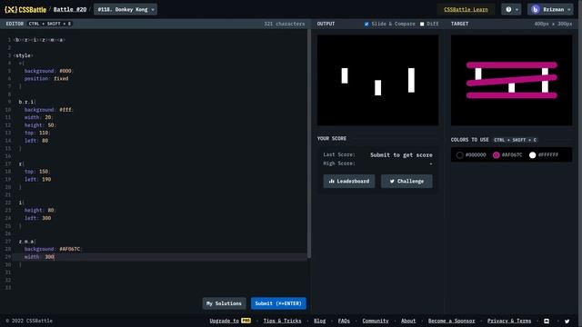CSS Battle - Donkey Kong | Target #118 | CSS Challenge смотреть онлайн