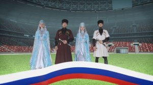 Гимн Российской Федерации с участием представителей разных народов