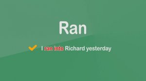 Неправильные глаголы - RUN, учим английский онлайн