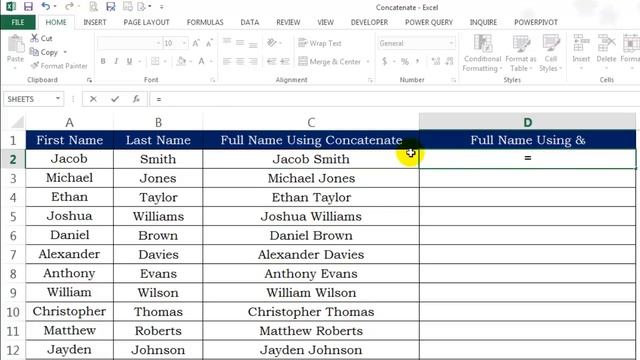 Excel Lesson 25 - The Concatenate Function смотреть онлайн